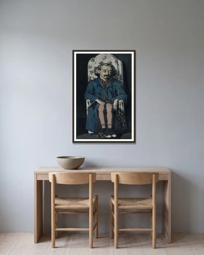 Achille Emperaire von Paul Cézanne gerahmt an einer Wand