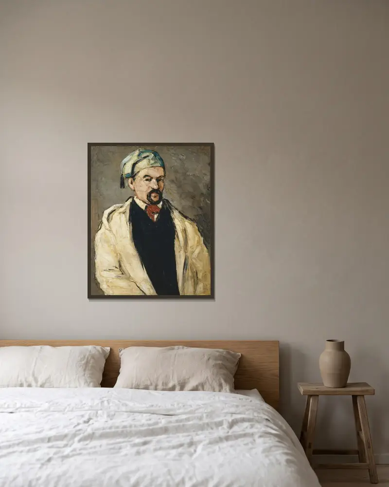 Antoine Dominique Sauveur Aubert (born 1817), the Artist’s Uncle av Paul Cézanne inramad på en vägg