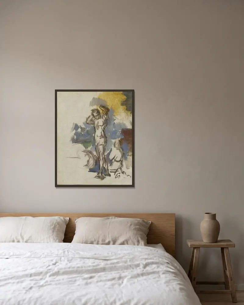 Koupající se, Paul Cézanne v rámu na stěně