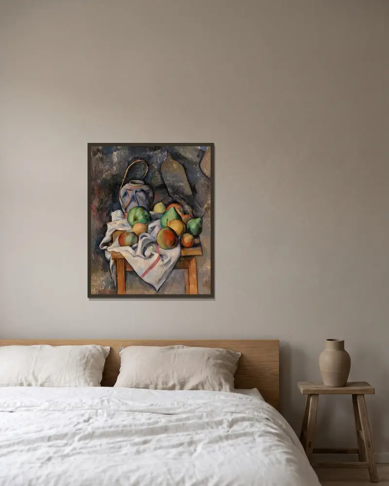 Zázvorová nádoba, Paul Cézanne v rámu na stěně