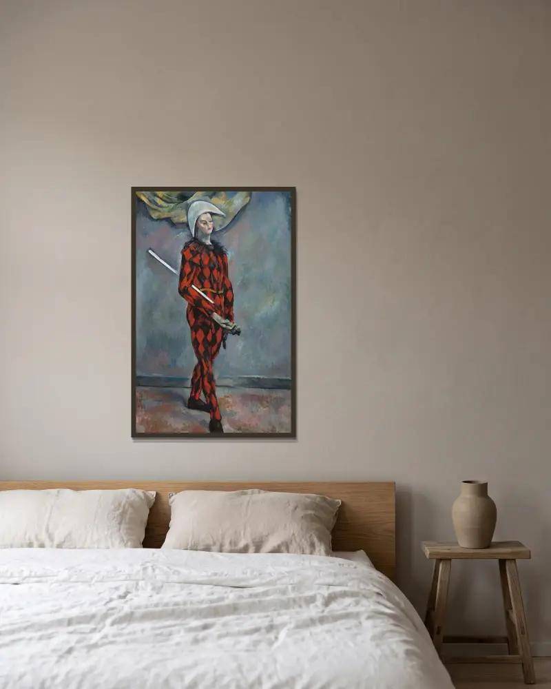 Harlekýn, Paul Cézanne v rámu na stěně