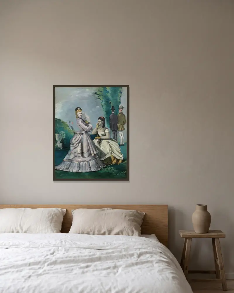 Rozhovor, Paul Cézanne v rámu na stěně