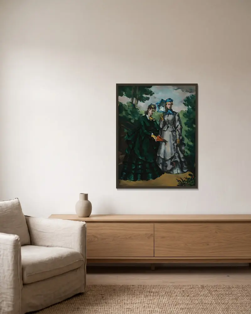 Promenáda, Paul Cézanne v rámu na stěně