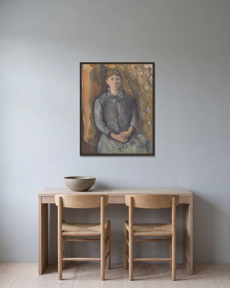 Madame Cézanne, 1886 – Nr. 1, Paul Cézanne v rámu na stěně