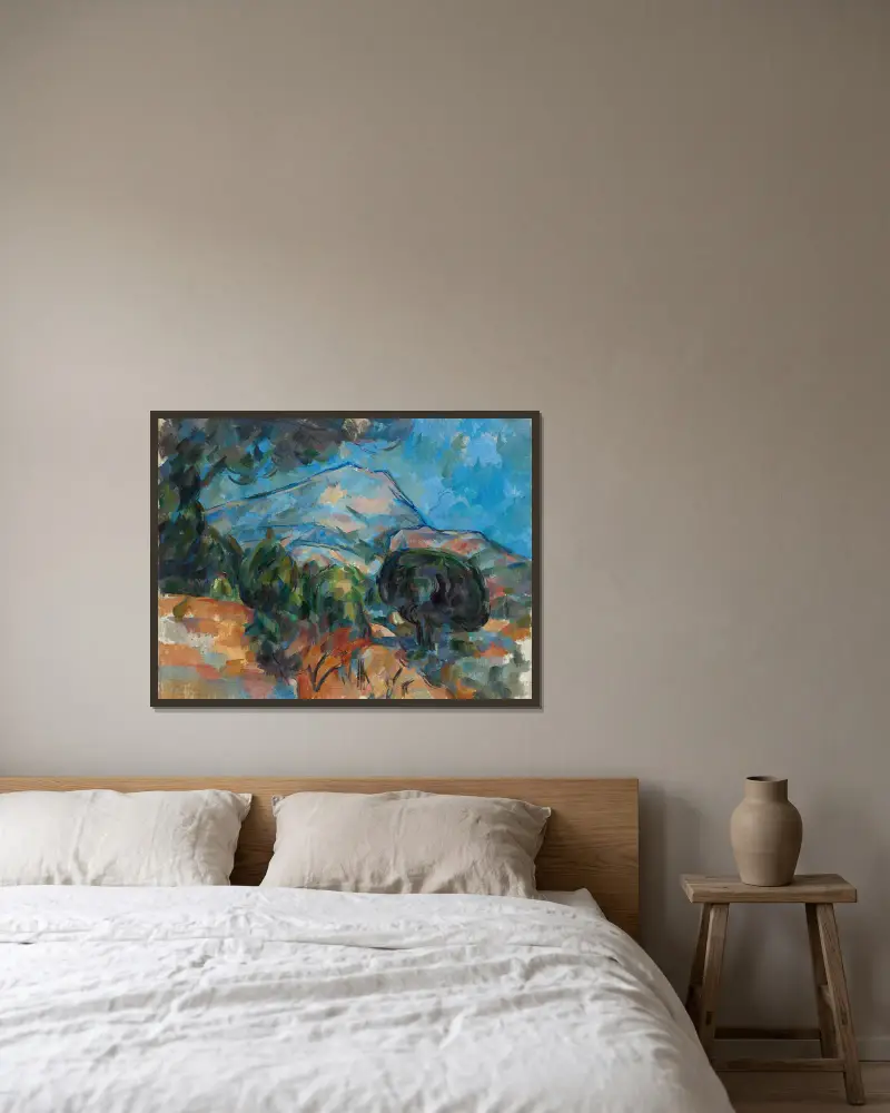 Mont Sainte-Victoire, 1904, Paul Cézanne v rámu na stěně