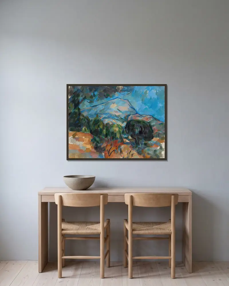 Mont Sainte-Victoire, 1904, Paul Cézanne v rámu na stěně