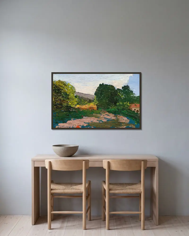 Pejzaż z Midi, Paul Cézanne w ramie na ścianie