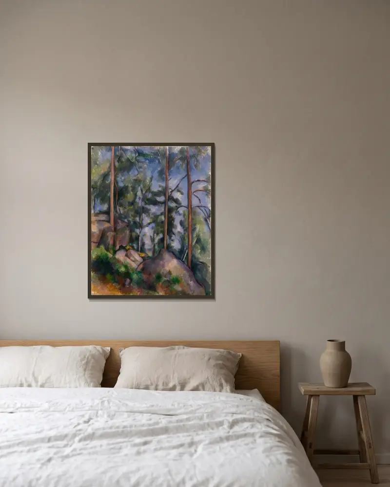 Sosny i skały, Paul Cézanne w ramie na ścianie