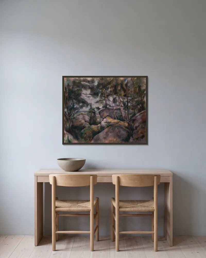 Skały w lesie, Paul Cézanne w ramie na ścianie