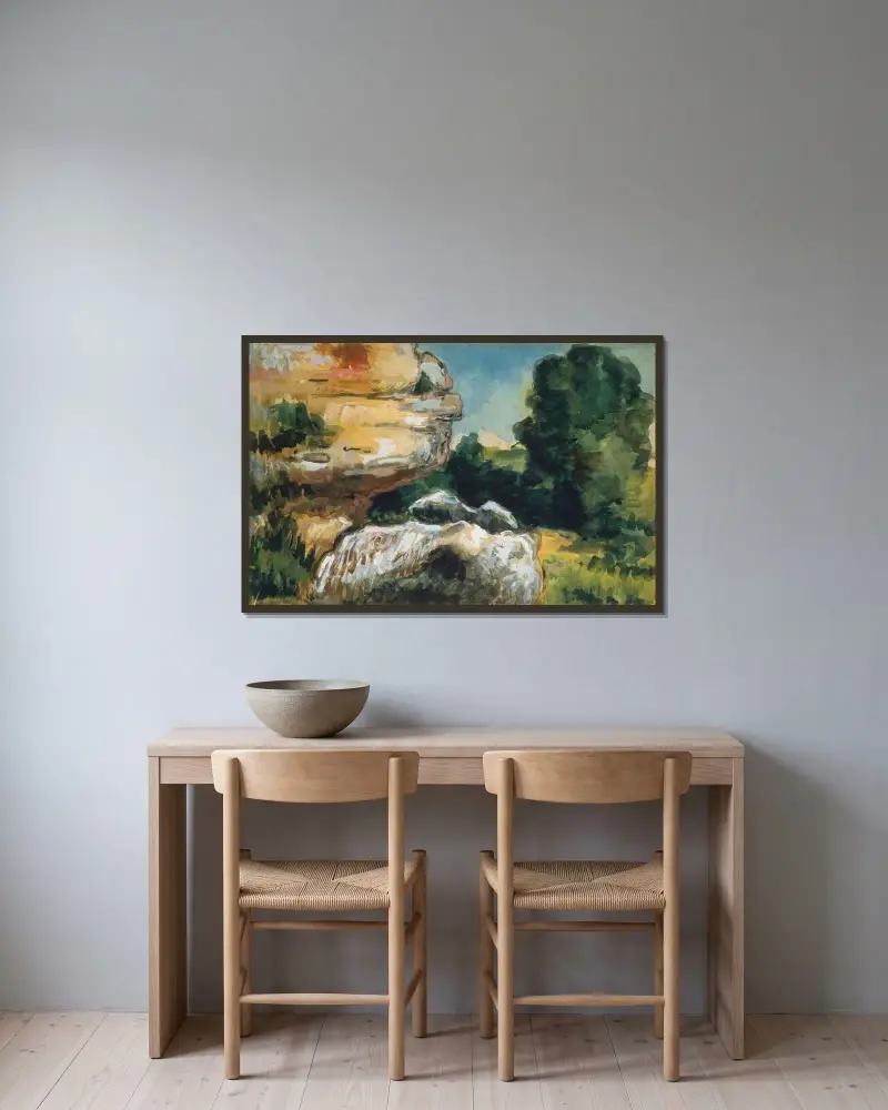Skály, Paul Cézanne v rámu na stěně