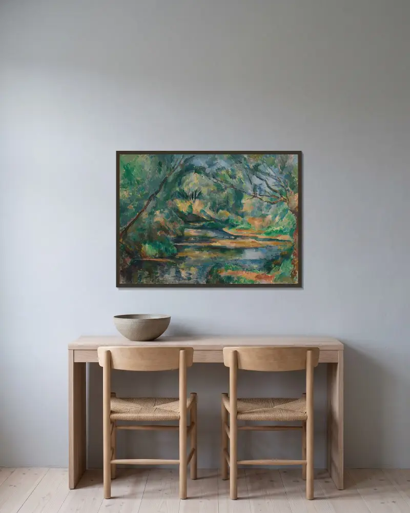 Potok, Paul Cézanne v rámu na stěně