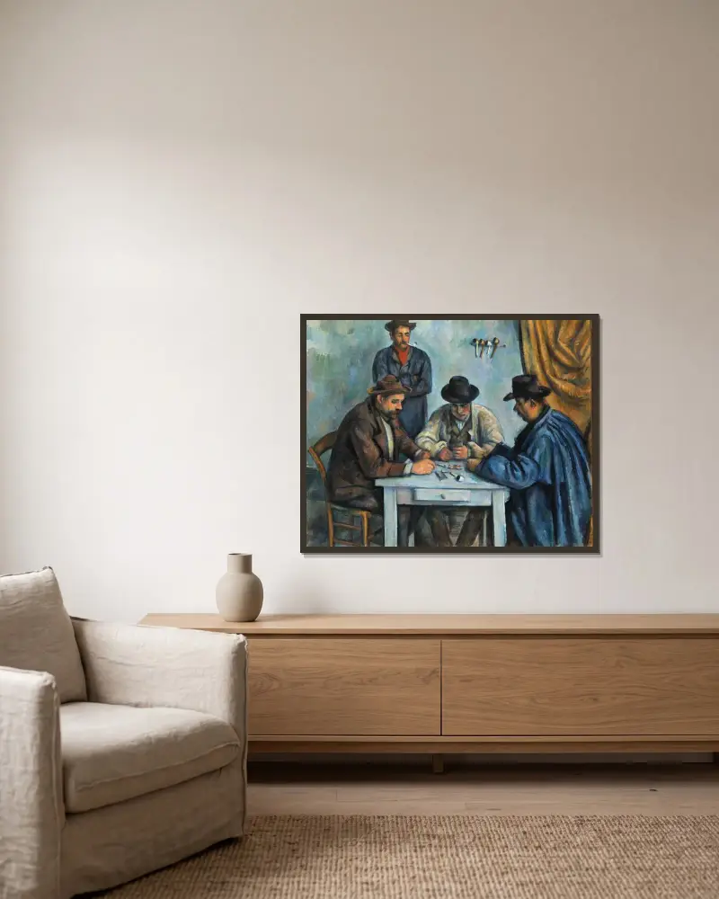 Karbaníci, Paul Cézanne v rámu na stěně
