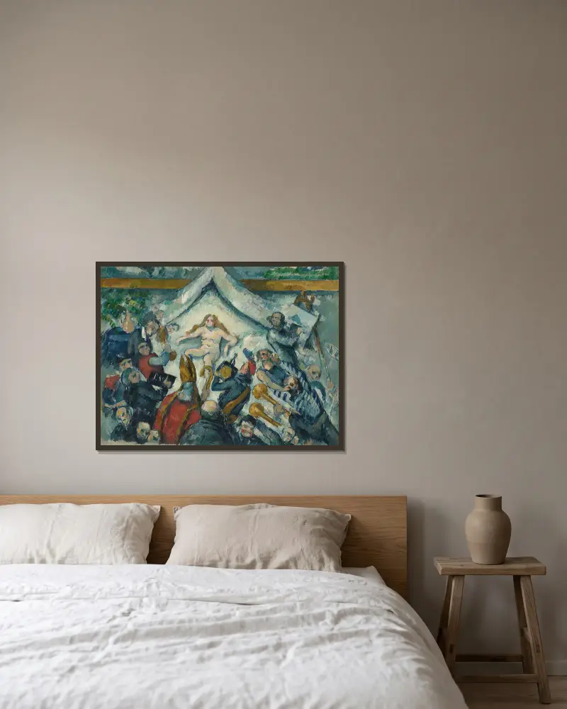 The Eternal Feminine av Paul Cézanne inramad på en vägg