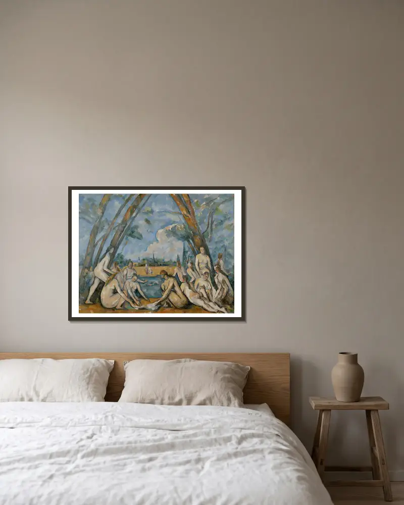 Velké koupající se, Paul Cézanne v rámu na stěně