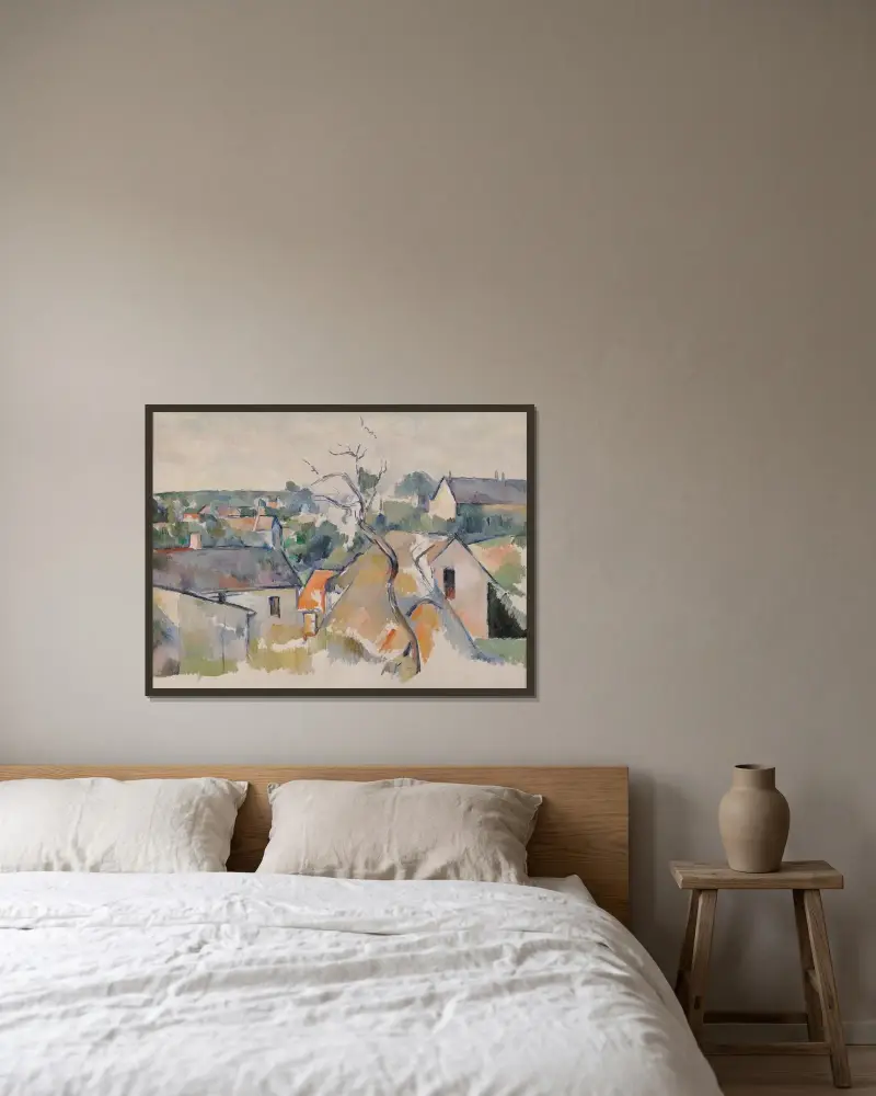 Střechy, Paul Cézanne v rámu na stěně