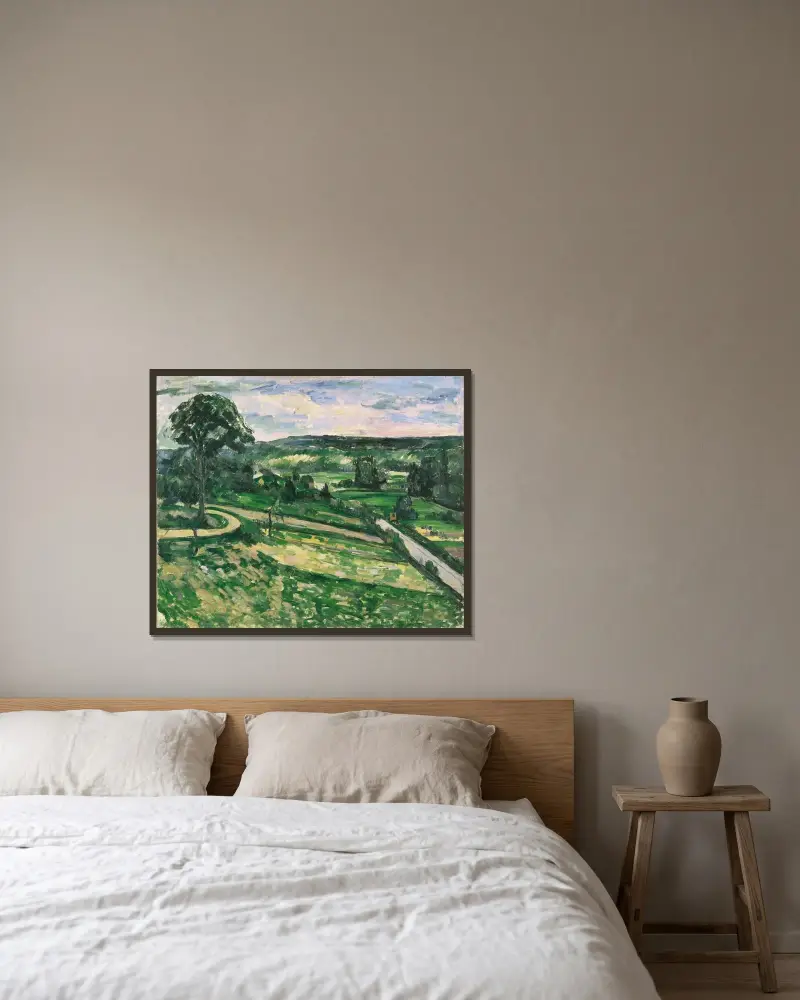 Strom u zatáčky, Paul Cézanne v rámu na stěně