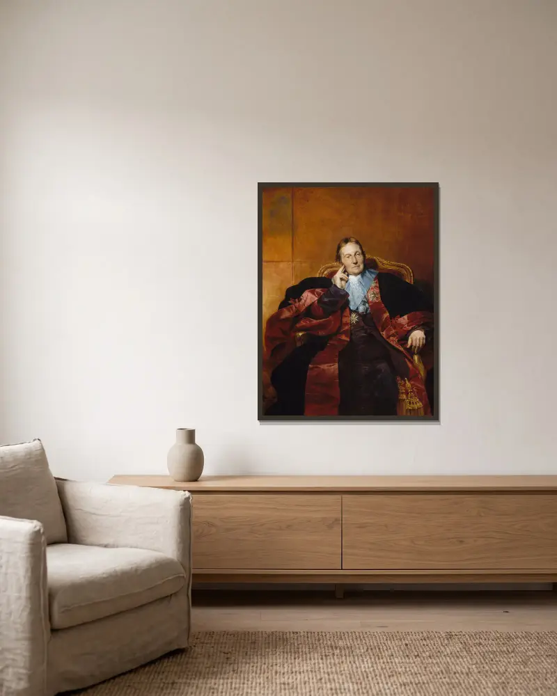 Markis de Pastoret av Paul Delaroche inramad på en vägg
