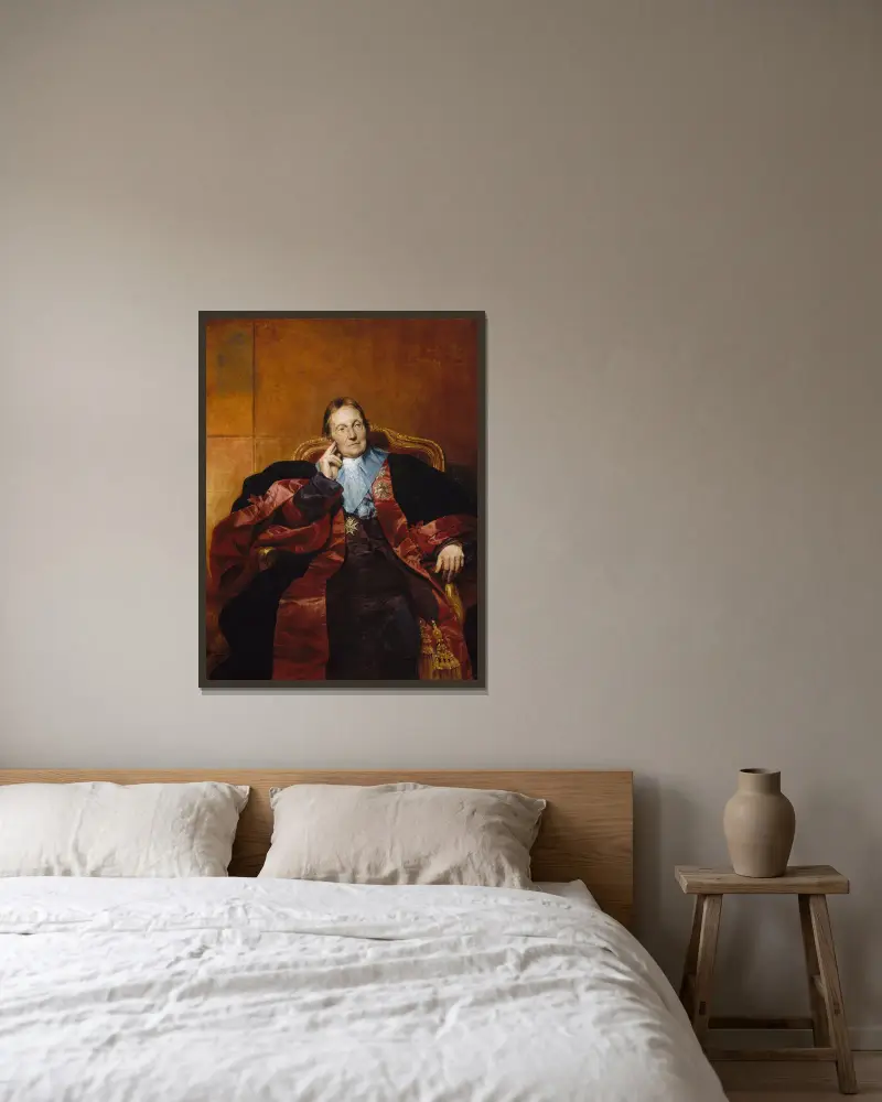 Markis de Pastoret av Paul Delaroche inramad på en vägg