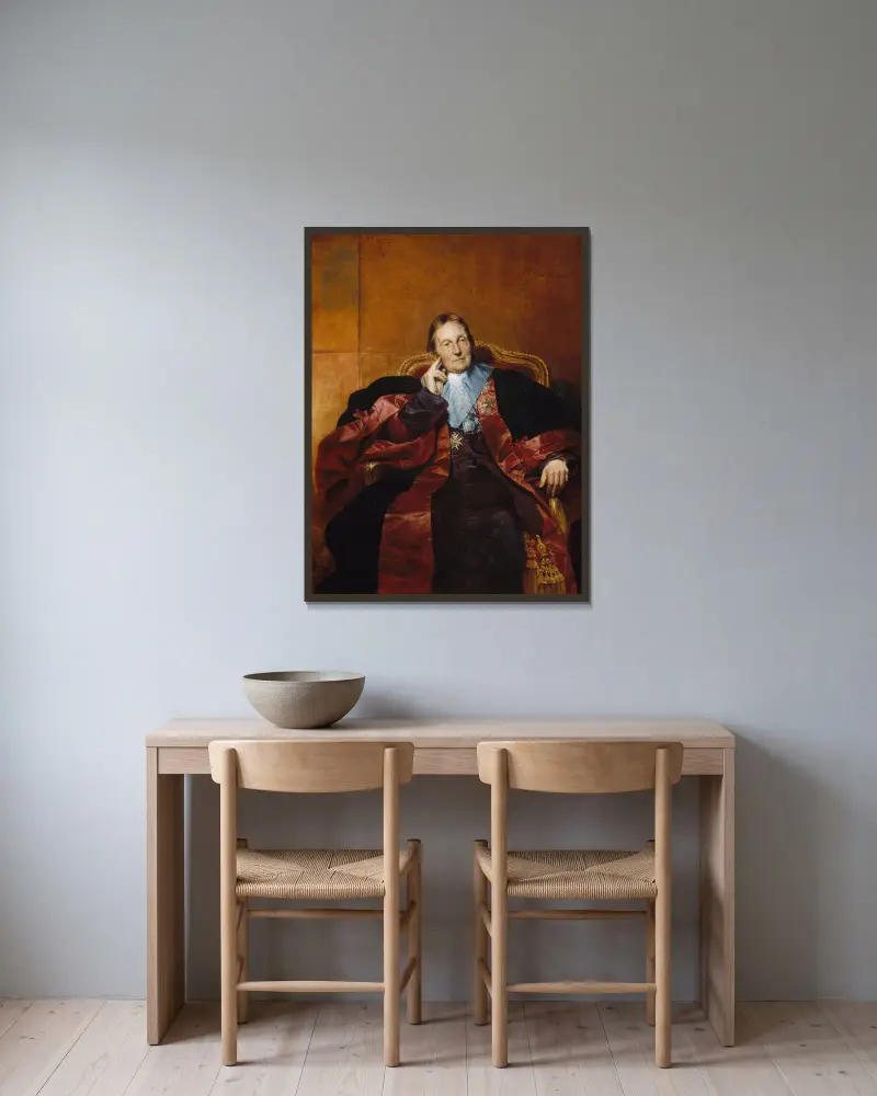 Markis de Pastoret av Paul Delaroche inramad på en vägg
