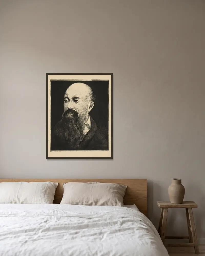 Monticelli pictor av Paul Gachet inramad på en vägg
