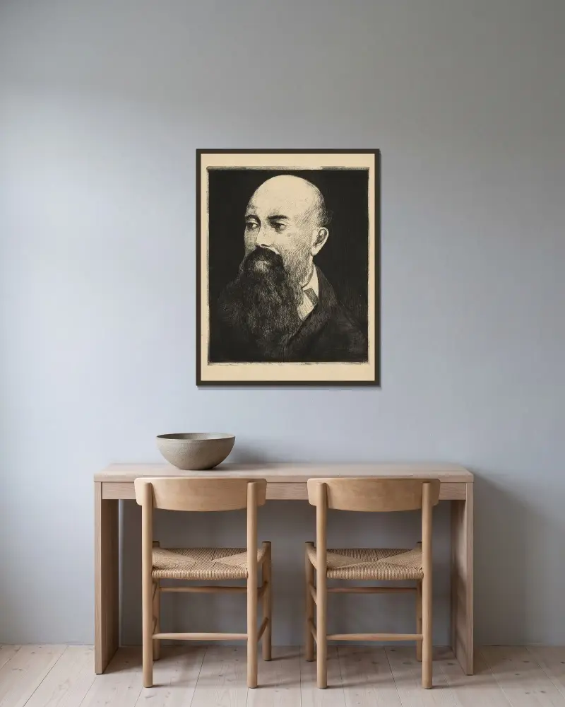 Monticelli pictor av Paul Gachet inramad på en vägg