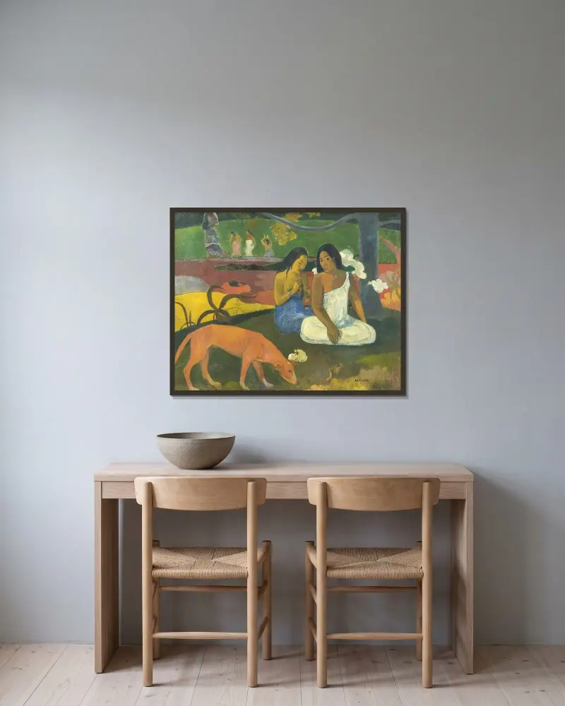 Arearea (Radost), Paul Gauguin v rámu na stěně