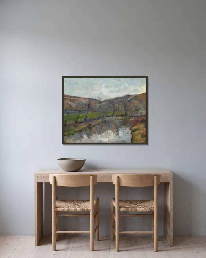 Krajobraz bretoński, Paul Gauguin w ramie na ścianie