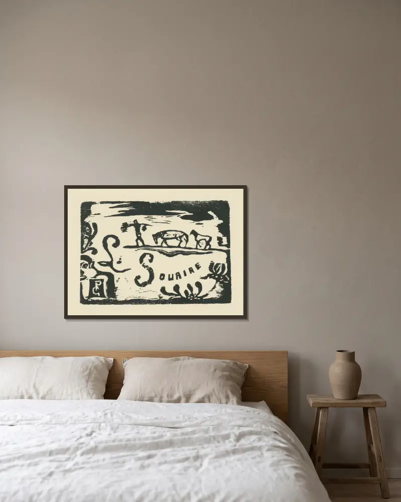 Koně, Paul Gauguin v rámu na stěně