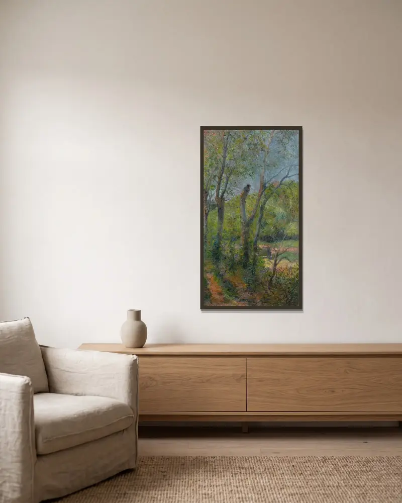 Die Weiden von Paul Gauguin gerahmt an einer Wand