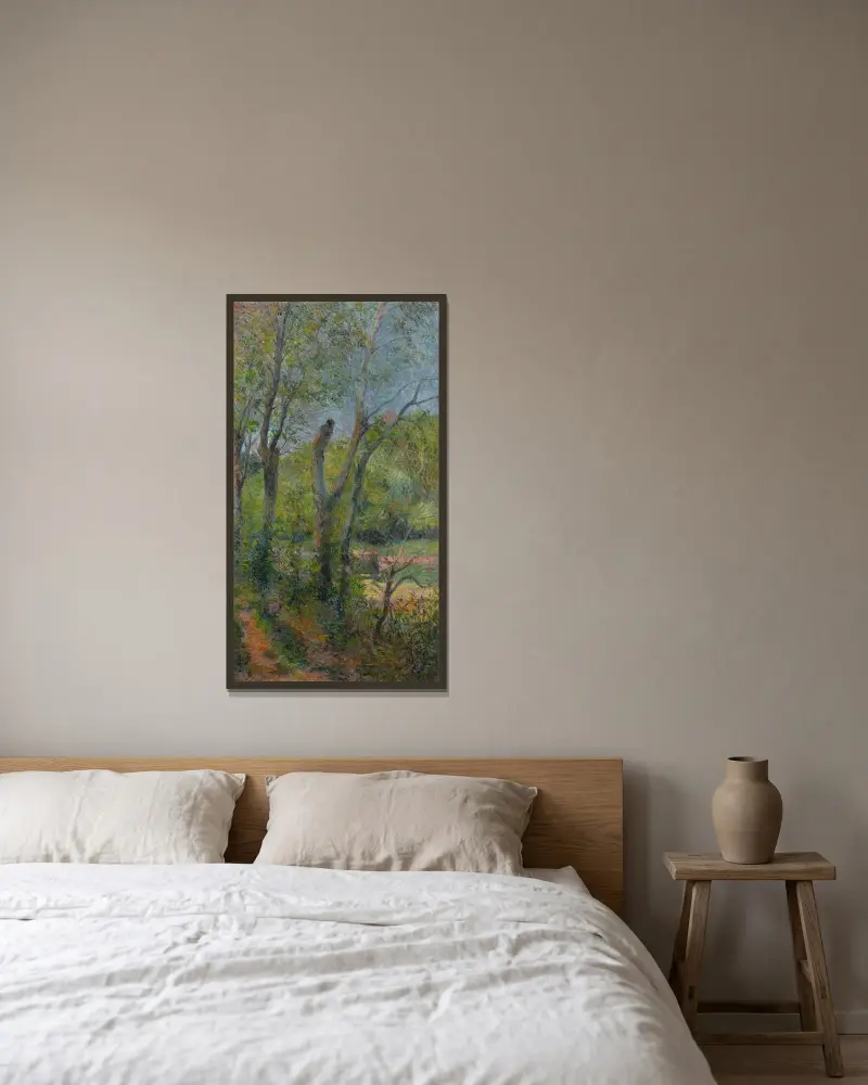 Die Weiden von Paul Gauguin gerahmt an einer Wand