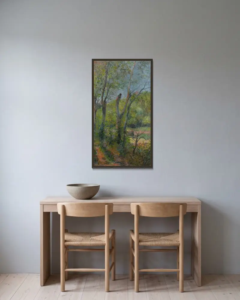 Die Weiden von Paul Gauguin gerahmt an einer Wand