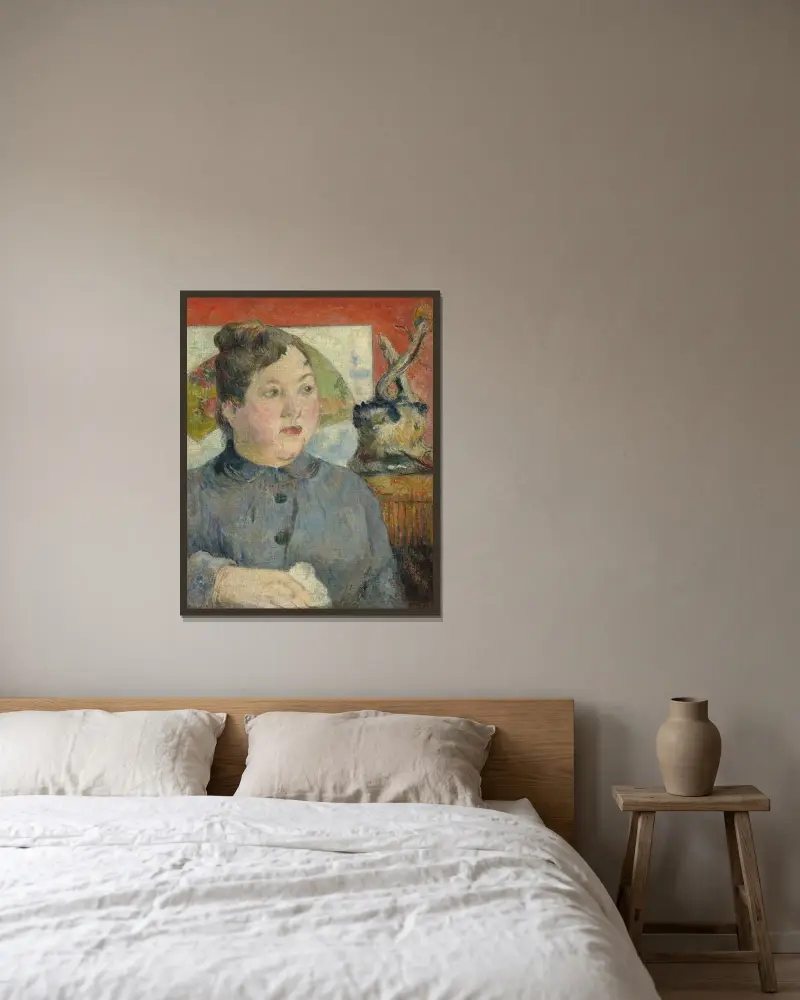 Madame Alexandre Kohler av Paul Gauguin inramad på en vägg