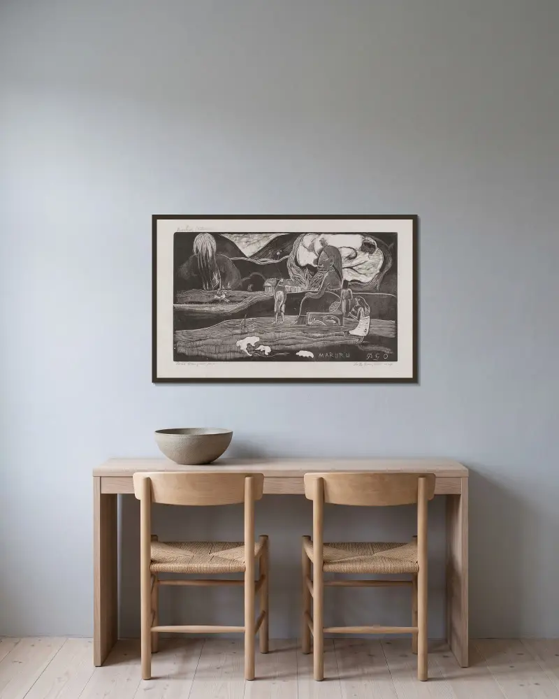 Maruru – Nr. 1, Paul Gauguin v rámu na stěně
