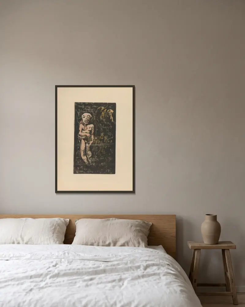 Noanoa Pl.10 von Paul Gauguin gerahmt an einer Wand