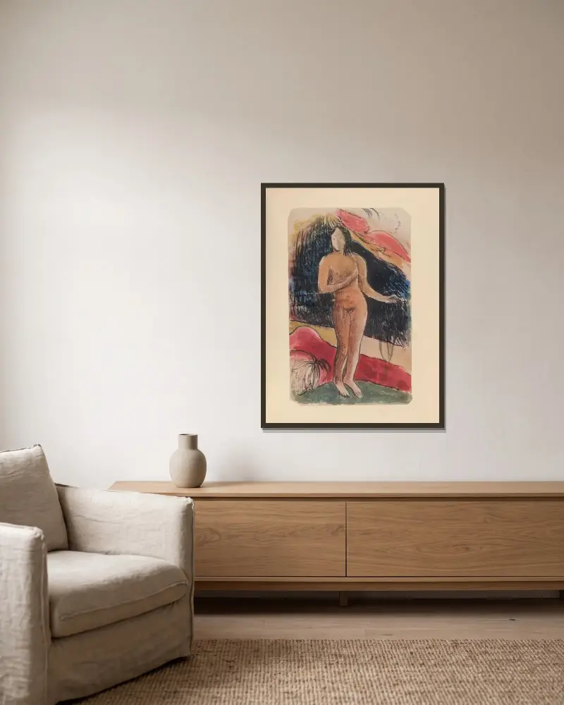Noa Noa, plansza 17, Paul Gauguin w ramie na ścianie