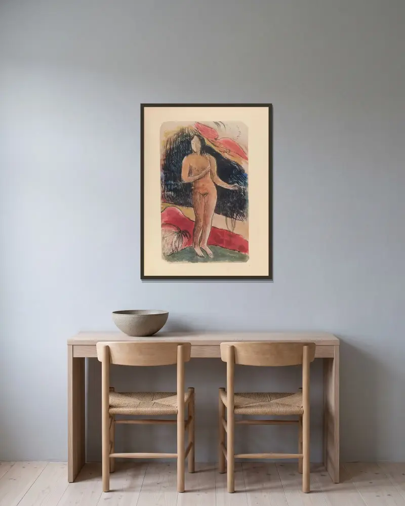 Noa Noa, plansza 17, Paul Gauguin w ramie na ścianie