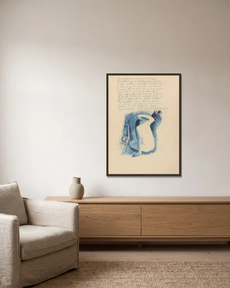 Noanoa Pl.23 von Paul Gauguin gerahmt an einer Wand