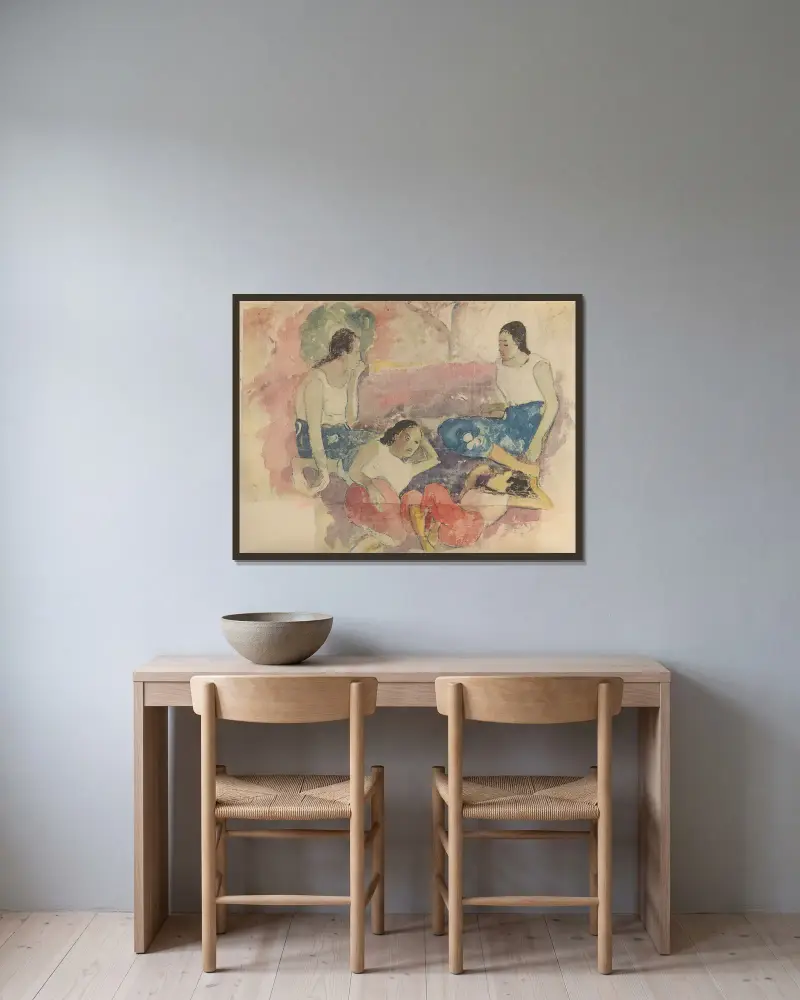 Noanoa Pl.24 von Paul Gauguin gerahmt an einer Wand