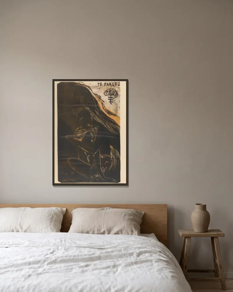 Noa Noa, plansza 27, Paul Gauguin w ramie na ścianie