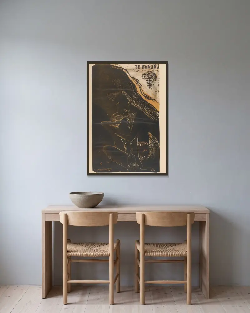 Noa Noa, plansza 27, Paul Gauguin w ramie na ścianie