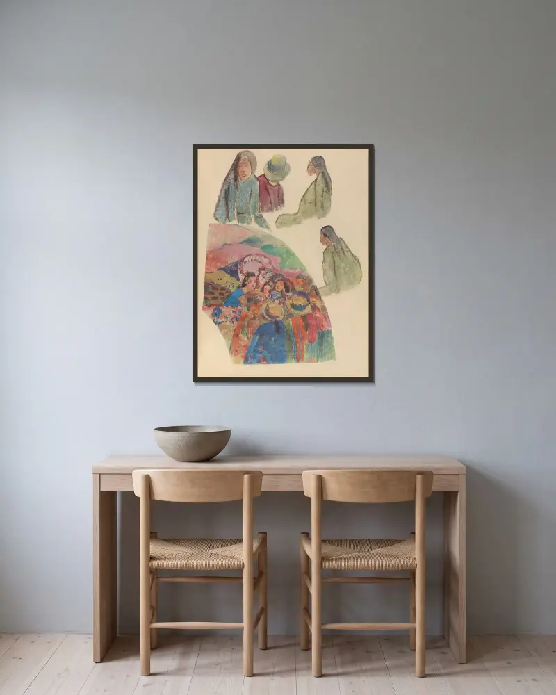 Noa Noa, plansza 31, Paul Gauguin w ramie na ścianie