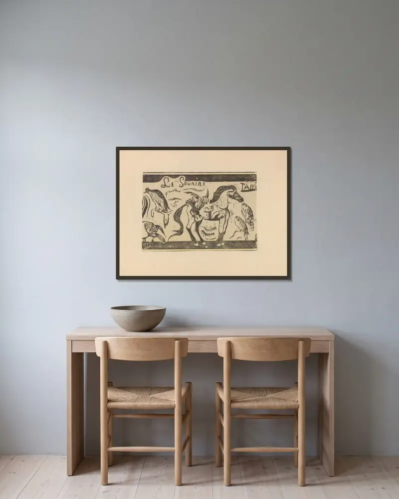 Noanoa Pl. 34 von Paul Gauguin gerahmt an einer Wand