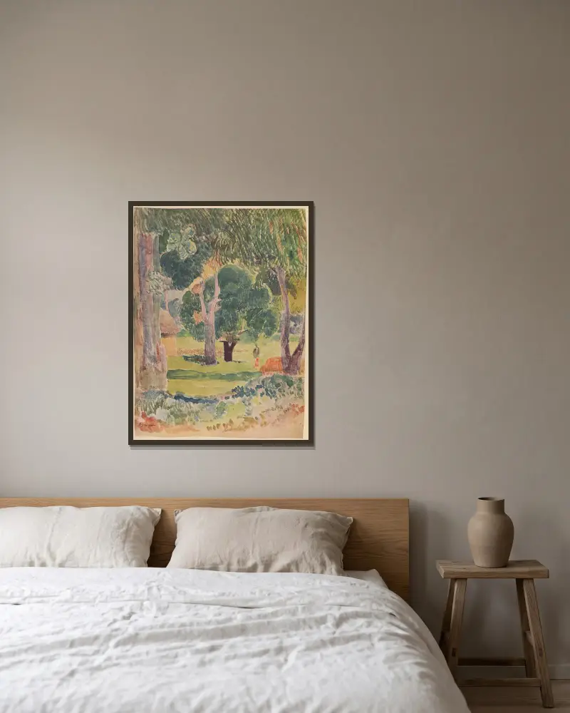 Noanoa Pl. 35 von Paul Gauguin gerahmt an einer Wand