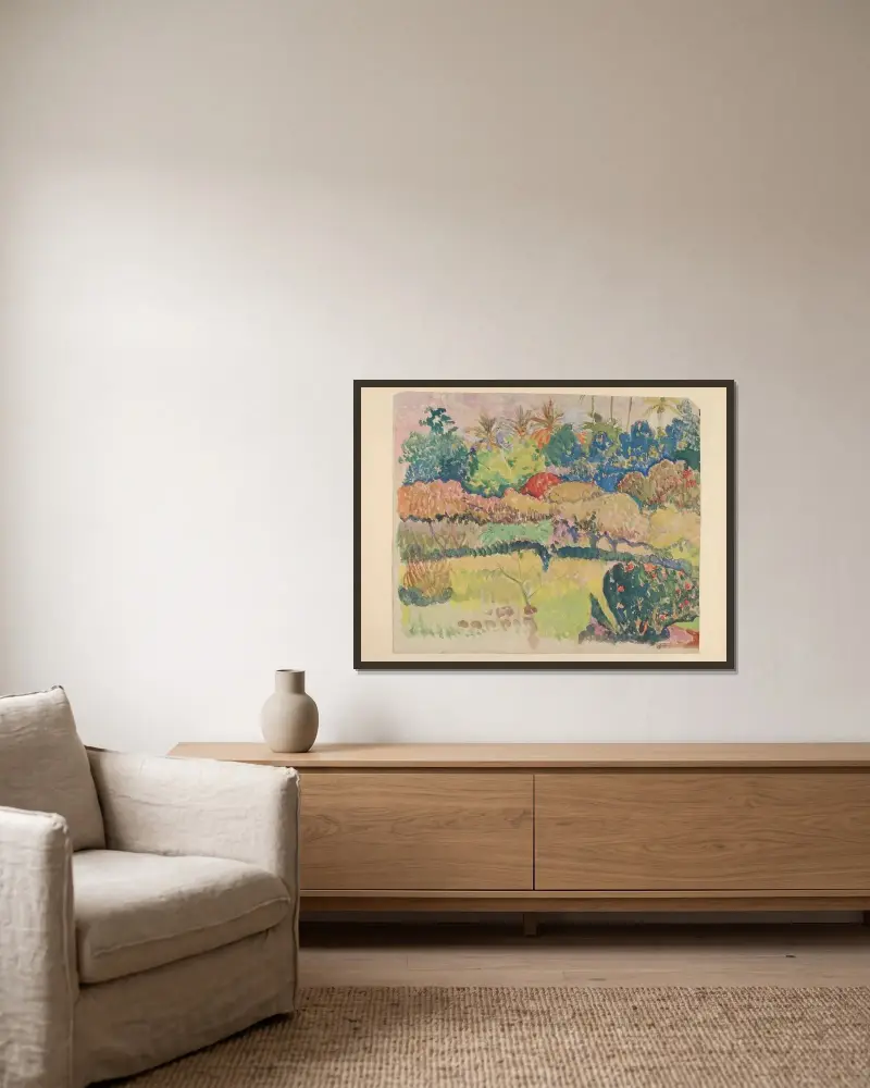 Noa Noa, Pl. 36 von Paul Gauguin gerahmt an einer Wand