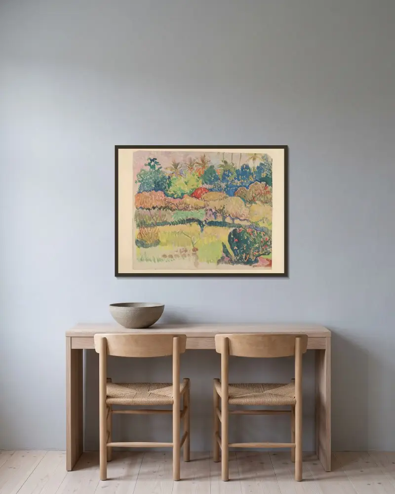 Noa Noa, Pl. 36 von Paul Gauguin gerahmt an einer Wand