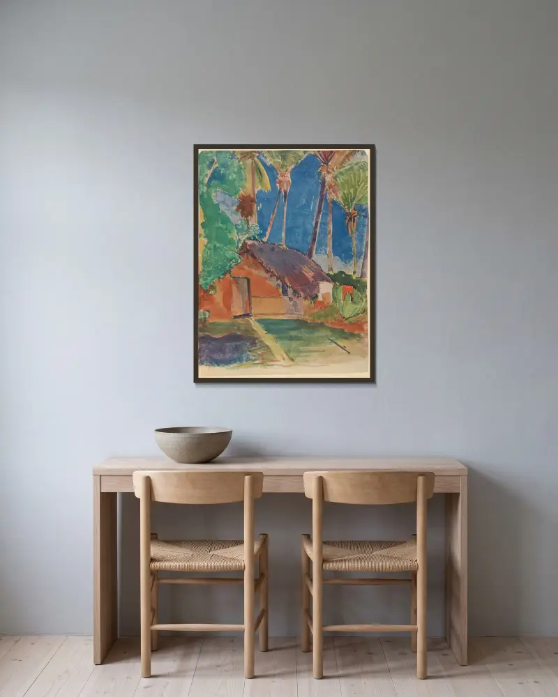 Noanoa, Tafel 38 von Paul Gauguin gerahmt an einer Wand