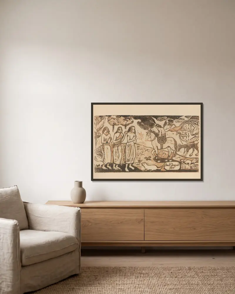 Noanoa Pl.46, Paul Gauguin w ramie na ścianie