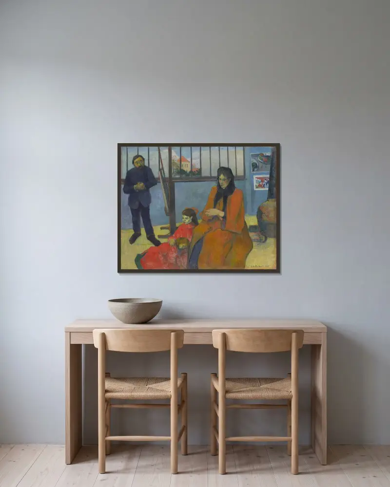 Pracownia Schuffeneckera, Paul Gauguin w ramie na ścianie