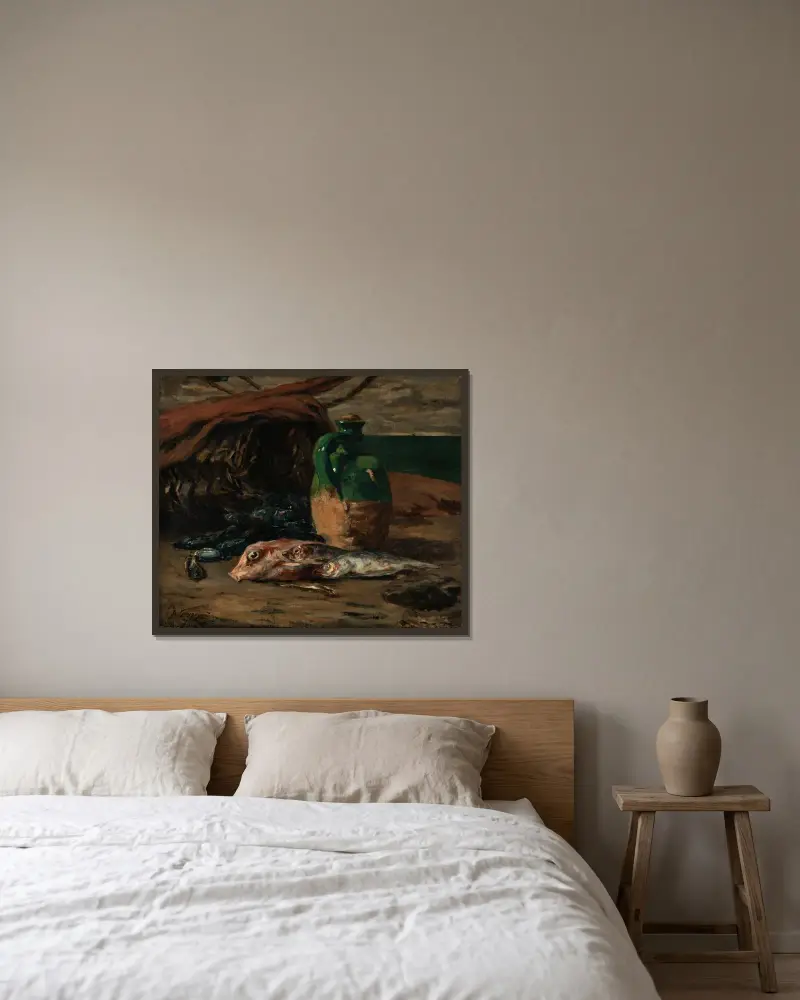 Stillleben von Paul Gauguin gerahmt an einer Wand