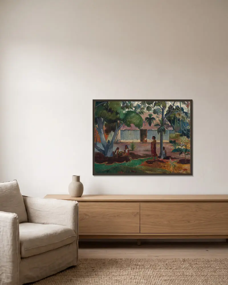 Velký strom, Paul Gauguin v rámu na stěně